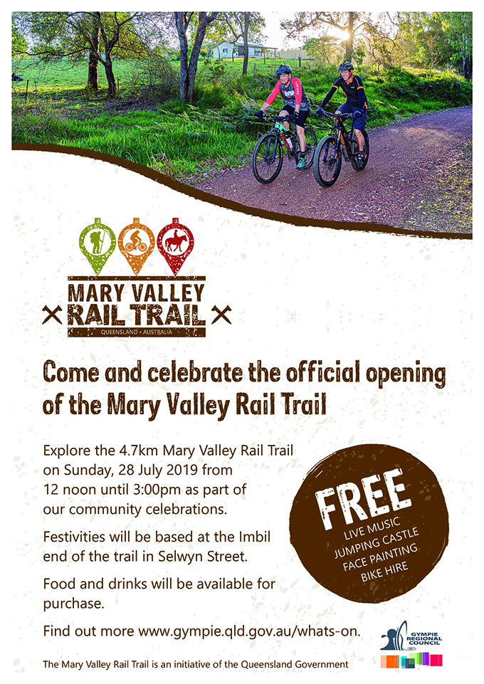 Come celebrate the opening of Queenslands newest Rail Trail