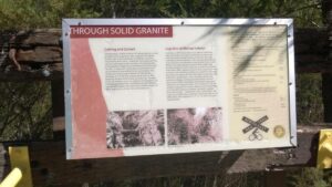 Many interpretive signs provide fascinating information about the region and the railway history (2017)