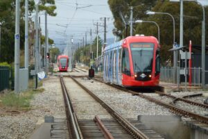 Trams between Adelaide and Glenelg