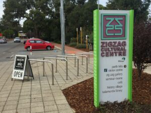 The Zig Zag Cultural Centre is located in the Kalamunda Town Centre.