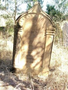 A grave in the historic cemetery