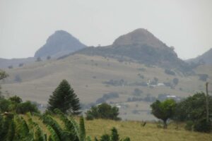 A sample of the view from Pocock road, the Scenic Rim is a majestic backdrop to the town of Boonah