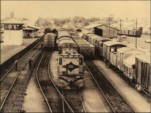 The railway yard was very busy in the early 1980s (Morris Broad)