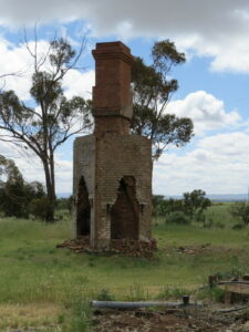 remains of a chimney at the Terka Station location 2020
