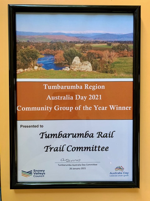 Tumbarumba Rail Trail Group honoured in Australia Day awards