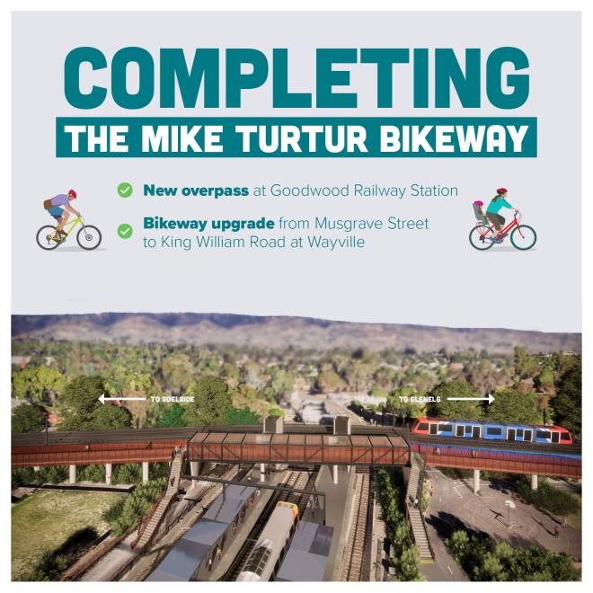 Mike Turtur Bikeway in South Australia receives a $28m boost to improve safety