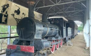Operational 1877 Beyer Peacock NF class steam locomotive at the museum (2020)