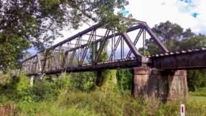 Leycester Creek Bridge at Lismore will be a real feature of the rail trail (2020)