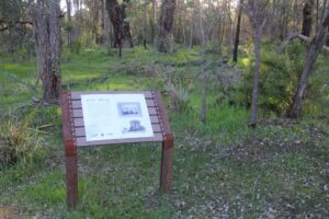 Typical trail information at the stations and sidings along the rail trail [Kerryn Chia 2020]