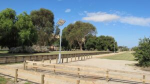 Toora station site and Saggaser Park are quite a feature (2013)
