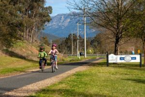 Arriving at Myrtleford from Bright with Mt Buffalo in the background [2021]