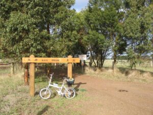 Start of the rail trail proper at Naroghid [Norm Appleby 2012].