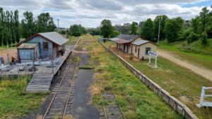 Bombala railway station has been well preserved by the community and will be a feature of the rail trail [2021]