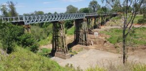 The Lockyer Creek bridge has been restored to make the Lowood to Coominya section a highlight [2018 Paul Heymans]