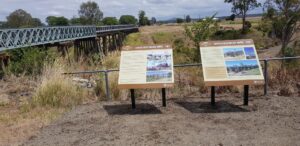Details of the huge restoration work at the Lockyer Creek bridge looking towards Coominya [2019 Paul Heymans]