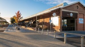 The former Wodonga railway station is now Junction Square [2021]