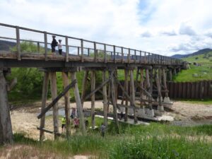 Volunteer restored Dry Forest Creek bridge completed the trail from Wodonga to Shelley in Oct 2019