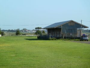 The only original railway remnant at Port Fairy is the goods shed [2011]