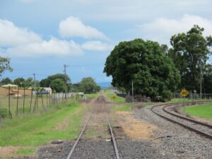 Mareeba with former Atherton line to left and inland railway to right. [2011] 