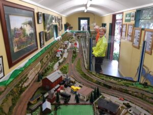 Some trains are still running at Atherton, albeit models at the Platypus Park cafe! [2021]
