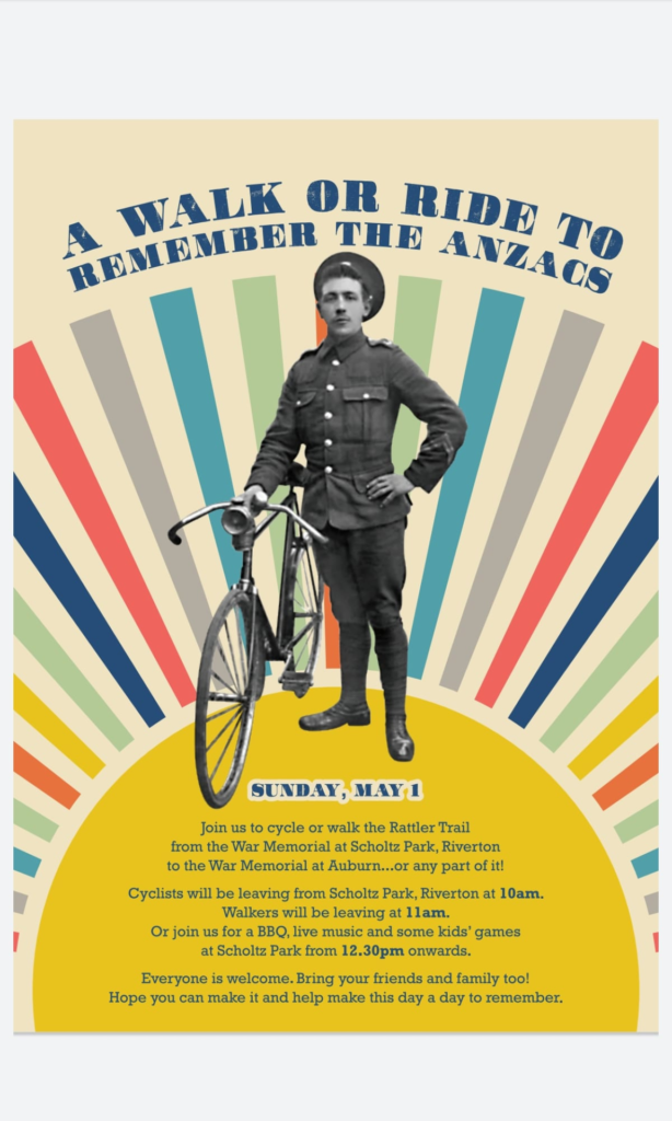 Walk or Ride To Remember The Anzacs