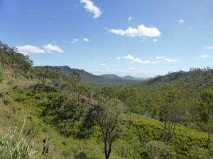 View of the rugged scenery that the rail trail will traverse, about 5km from Mount Morgan (courtesy Rockhampton Regional Council)