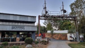 A local brewery at the old Yackandandah railway station site has a very railway theme. [2022]