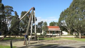 Glengarry railway station and its historic hand operated crane [2014]