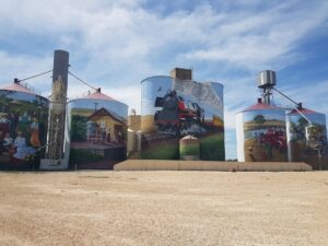 Silo art at Colbinabbin which may be a future extension of the rail trail [Garry Long 2021]