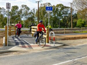 The beginning of the rail trail proper at Gawler East [2022]