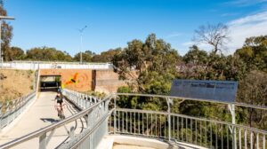 The rail trail connects with the Main Yarra Trail at the Yarra River bridge [2020]