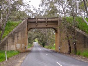 Burfords Hill Road heritage listed rail bridge north of Mt Torrens [2020]