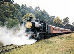 J521 on last pass train at Crossover 1958 HISTORY