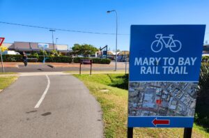 The Mary to Bay Rail Trail is now taking place in signage as well [Garry Long 2023]