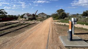 Wallaroo station retains a lot of the rail infrastructure history, and a new bike repair station [2023]