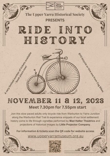 “Ride into History” along the Lilydale-Warburton Rail Trail