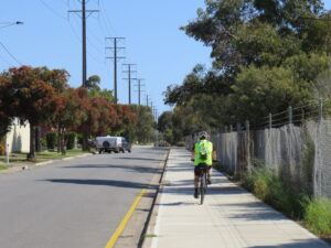 Meakin Terrace footpath has been widened to become a shared use path - Oct 23