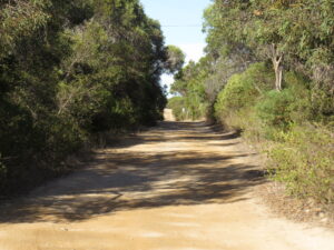 service road forms part of the Investigator Trail, south of Tulka March 24