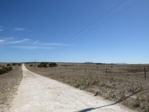 private road which will for part of the trail between the tramway terminus and Coffin Bay March 23