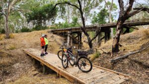 Taking in one of the old timber bridges between Mckinnons Creek and Wannon [2024]